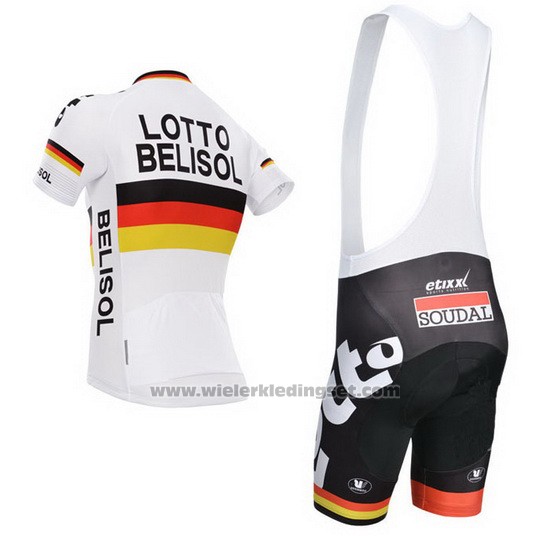2014 Fietskleding Lotto Belisol Campion Duitsland Korte Mouwen en Koersbroek